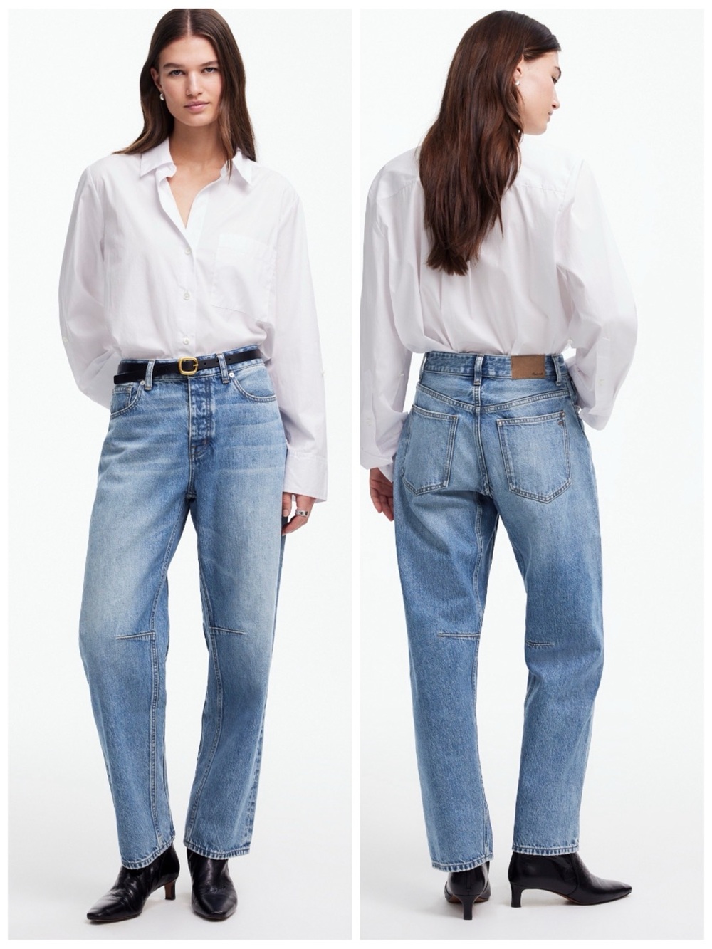 MADEWELL Women’s Size 26 Dobbins Wash The Tall Darted Barrel-Leg Jeans
